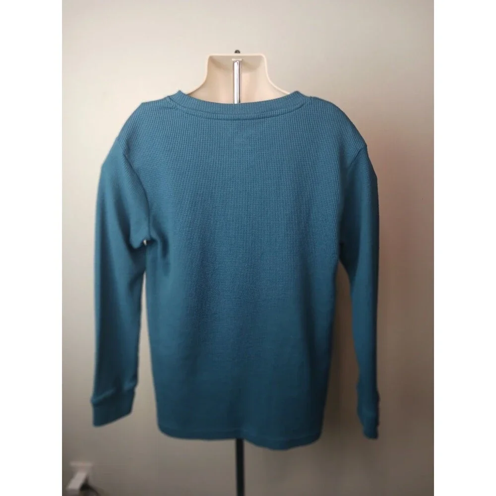 The Children's Place Boy's Thermal Henley Top  Blue Size 7